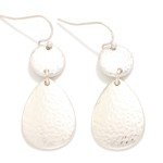 Wholesale hammered Metal Circle Teardrop Drop Earrings L