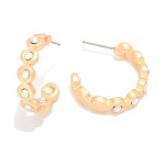 Wholesale metal Rhinestone Circle Hoop Earrings D