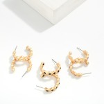 Wholesale metal Rhinestone Circle Hoop Earrings D