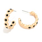 Wholesale metal Rhinestone Circle Hoop Earrings D