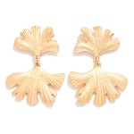 Wholesale linked Metal Gingko Leaves Drop Earrings L