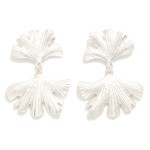 Wholesale linked Metal Gingko Leaves Drop Earrings L