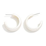 Wholesale hammered Metal Flat Hoop Earrings D