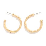 Wholesale metal Branch Hoop Earrings D
