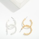 Wholesale metal Branch Hoop Earrings D