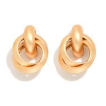 Wholesale metal Layered Hoop Dorr Knocker Post Drop Earrings L