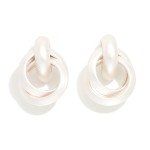 Wholesale metal Layered Hoop Dorr Knocker Post Drop Earrings L