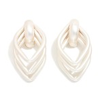 Wholesale layered Metal Diamond Door Knocker Post Drop Earrings L
