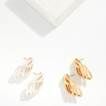 Wholesale layered Metal Diamond Door Knocker Post Drop Earrings L