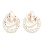 Wholesale twisted Metal Door Knocker Post Drop Earrings L