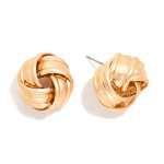 Wholesale large Metal Stud Earrings Raised Border L