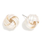 Wholesale large Metal Stud Earrings Raised Border L