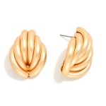 Wholesale chunky Braided Knot Post Drop Earrings L