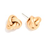 Wholesale knotted Metal Stud Earrings L