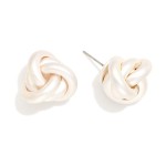 Wholesale knotted Metal Stud Earrings L