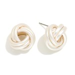 Wholesale large Knotted Metal Stud Earrings L