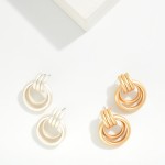 Wholesale metal Nesting Hoops Door Knocker Post Drop Earrings L