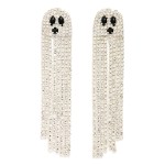 Wholesale long Rhinestone Tassel Ghost Post Drop Earrings L