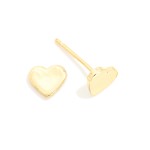 Wholesale metal Heart Stud Earrings Gold Dipped L