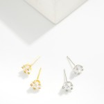 Wholesale cubic Zirconia Star Stud Earrings Gold Dipped L