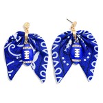 Wholesale bandana Bow Enamel Football Drop Earrings L