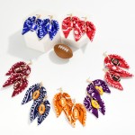 Wholesale bandana Bow Enamel Football Drop Earrings L
