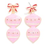 Wholesale enamel Christmas Ornaments Drop Earrings L