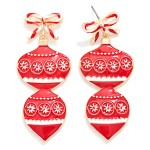 Wholesale enamel Christmas Ornaments Drop Earrings L