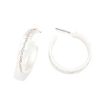 Wholesale hammered Metal Hoops Rhinestone Line Accent D