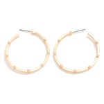 Wholesale metal Studded Hoop Earrings D