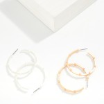Wholesale metal Studded Hoop Earrings D