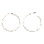 Wholesale metal Studded Hoop Earrings D
