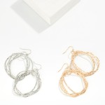 Wholesale nesting Hammered Metal Hoops Post Drop Earrings L