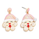 Wholesale enamel Glitter Post Drop Earrings L