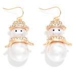 Wholesale pearl Snowman Drop Earrings L