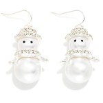 Wholesale pearl Snowman Drop Earrings L