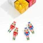 Wholesale enamel Nut Cracker Post Drop Earrings L