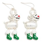 Wholesale rhinestone Reindeer Stocking Drop Earrings cheerful reindeer sparkling
