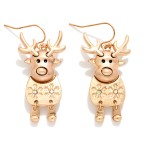 Wholesale metal Reindeer Drop Earrings L