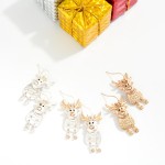 Wholesale metal Reindeer Drop Earrings L