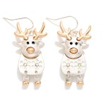 Wholesale metal Reindeer Drop Earrings L