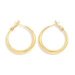Wholesale classic Tube Hoop Earrings smooth rounded profile secure latch back cl