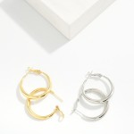 Wholesale classic Tube Hoop Earrings smooth rounded profile secure latch back cl