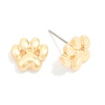 Wholesale metal Paw Print Stud Earrings L