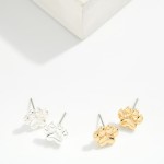 Wholesale metal Paw Print Stud Earrings L