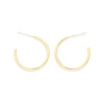 Wholesale thin Open Hoop Earrings sleek lightweight metal simple post back closu