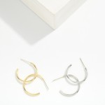 Wholesale thin Open Hoop Earrings sleek lightweight metal simple post back closu