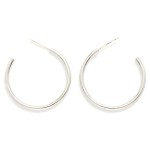 Wholesale large Thin Hoop Earrings smooth polished finish lightweight open hoop