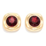 Wholesale crystal Button Stud Earrings round faceted glass stone set puffy softl