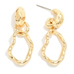 Wholesale twisted Knot Link Drop Earrings sculpted organic loops interlock moder